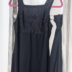 Vintage 90s blue evening gown